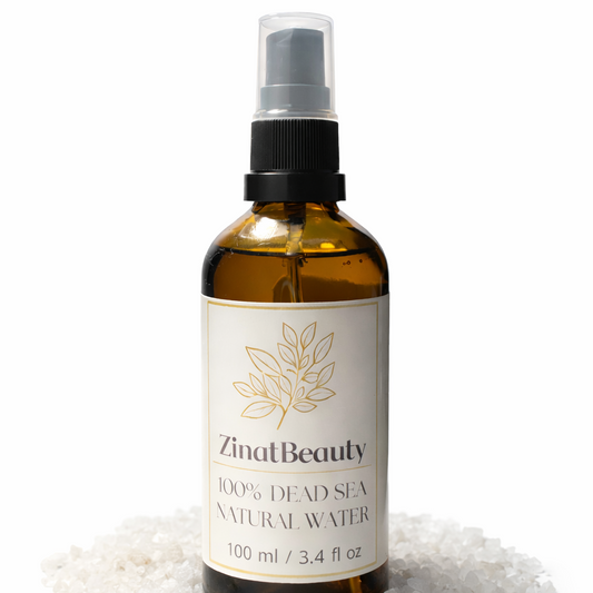 Bottle of ZinatBeauty 100% Dead Sea Natural Water
